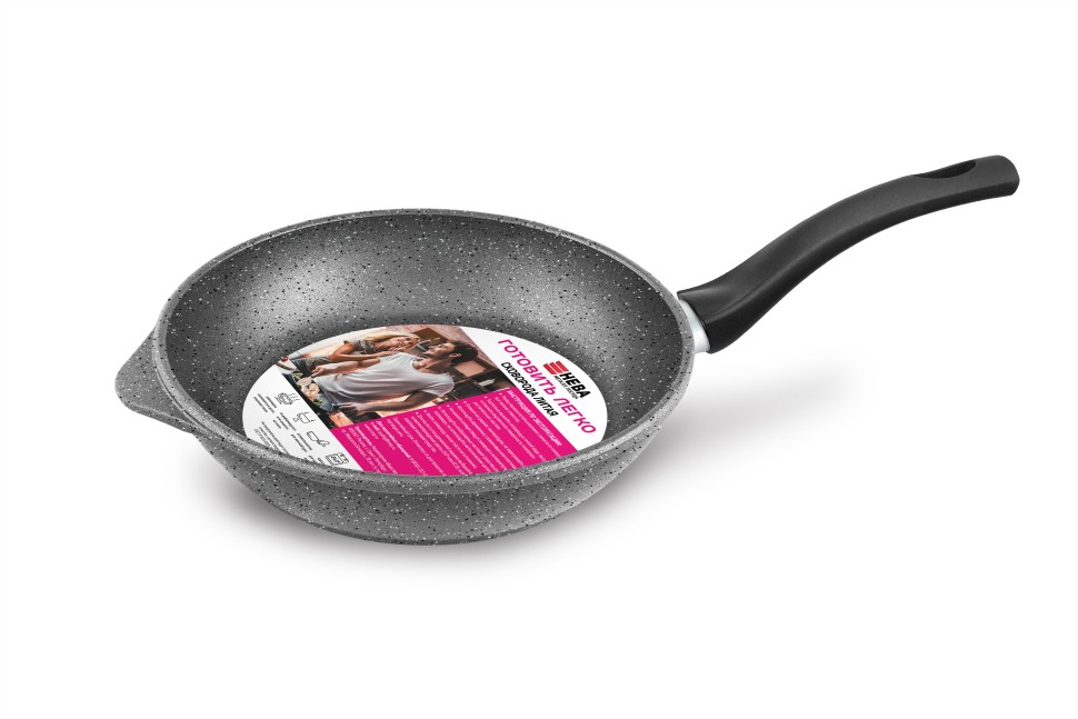 Сковорода 18 "Готовить легко" Stone Gray н/р
