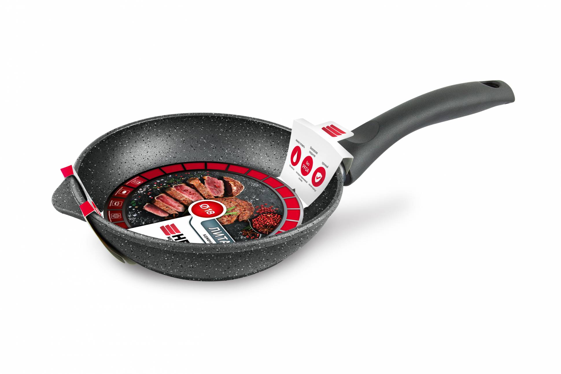 Жаровня со стекл. крышкой 2,5л "Каменная" Черный гранит – купить в по цене 3 394 руб. в интернет-магазине nmp.ru